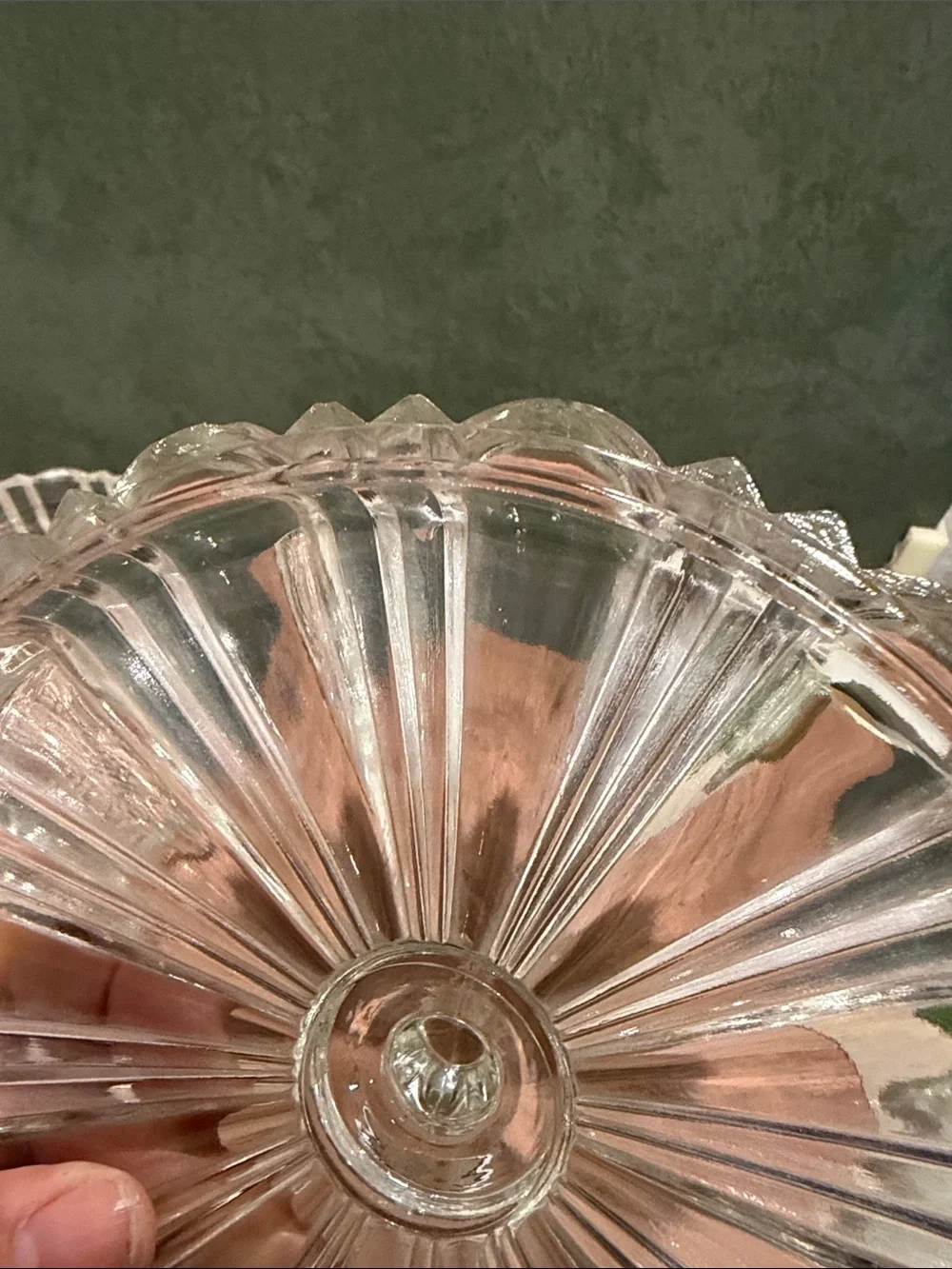 Anchor Hocking Clear Ribbed Glass Lidded Dish